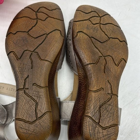 Romika Leather Cut Out Silver Sandals EU Size 40 MCS5119J - Picture 9 of 10